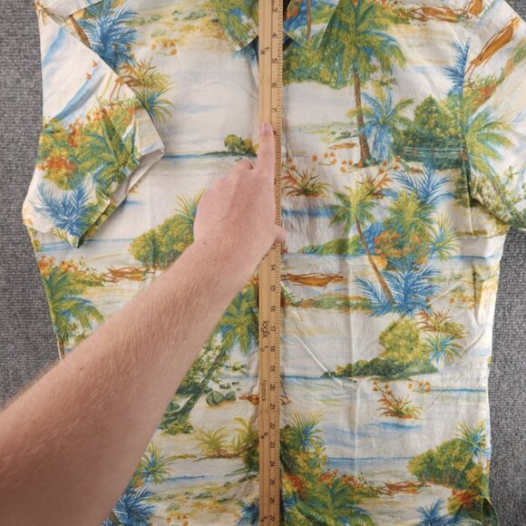 Tori Richard Beach Scene Print Hawaii Large Short Sleeve Colorful Cotton USA - Picture 10 of 16